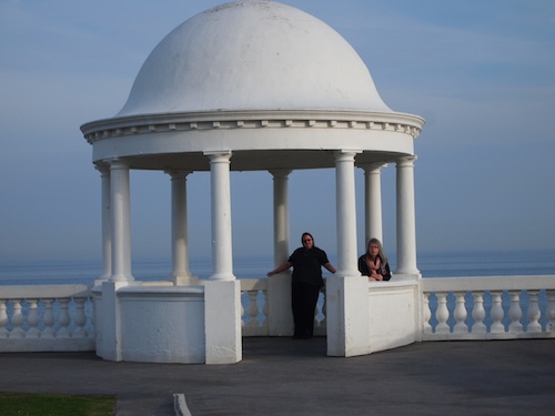 Taking time out from the bodies in a cupola in the grounds of the De La Warr Pavilion Taking time out from the bodies in a cupola in the grounds of the De La Warr Pavilion