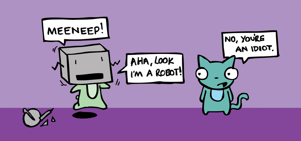cat robot cartoon