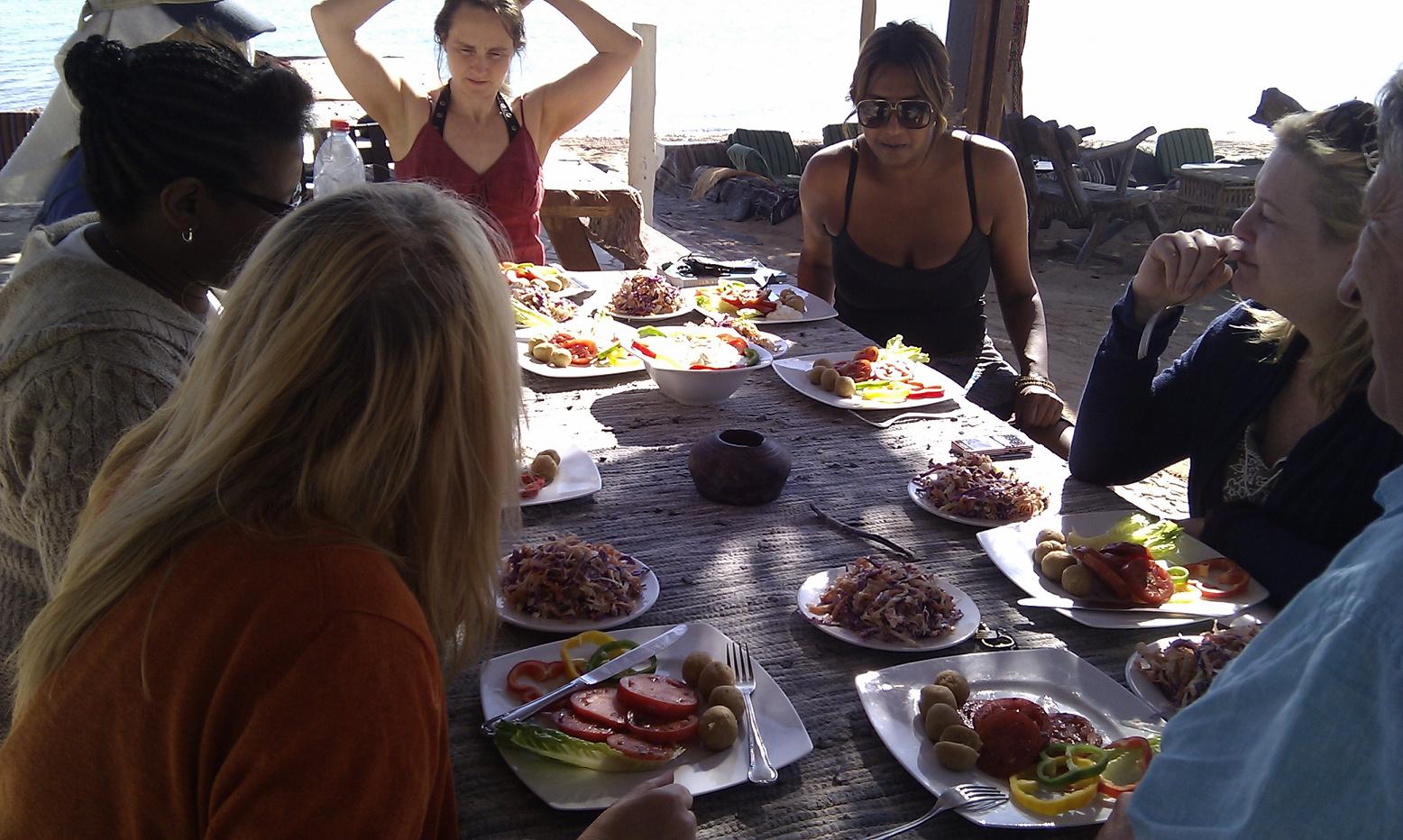 Guests enjoying the raw menu
