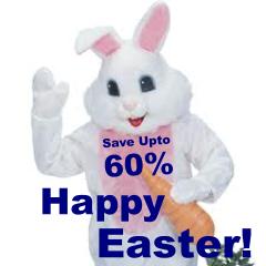 Happy Easter - Save up to 60% on Everything!