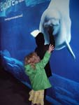 Kennedy at the Vancouver Aquarium entrance