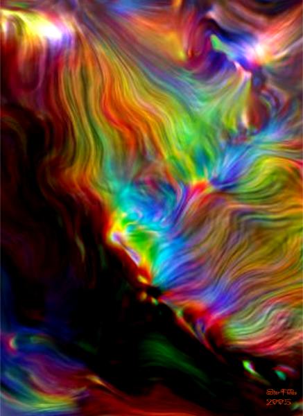Multi-coloured moving colours illustration