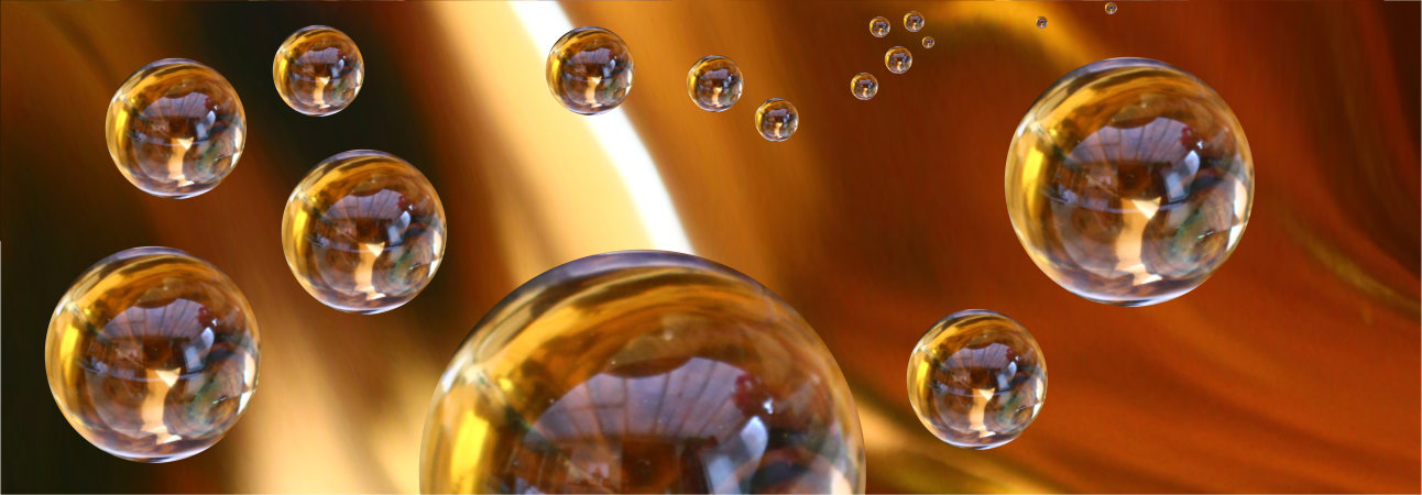 Dream In Gold - gold bubbles or gold spheres